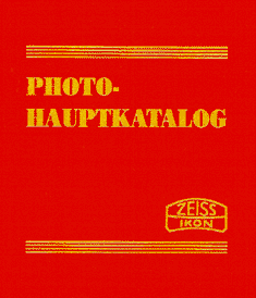 Cover of PHOTOHAUPTKATALOG by Zeiss-Ikon